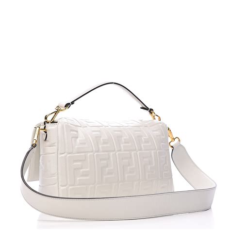 fendi napa mini baguette|Fendi Nappa FF 1974 Embossed Mini Baguette White.